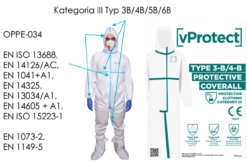 Ochranné obleky VPROTECT Kategoria III Typ 3B/4B/5B/6B Veľkosti: 2XL/3XL